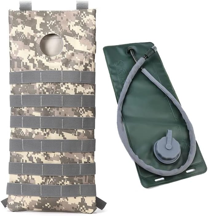 Tactical Molle Hydration Pack Hiking Water Pouch Bag Outdoor Sports Camouflage Combat Gear