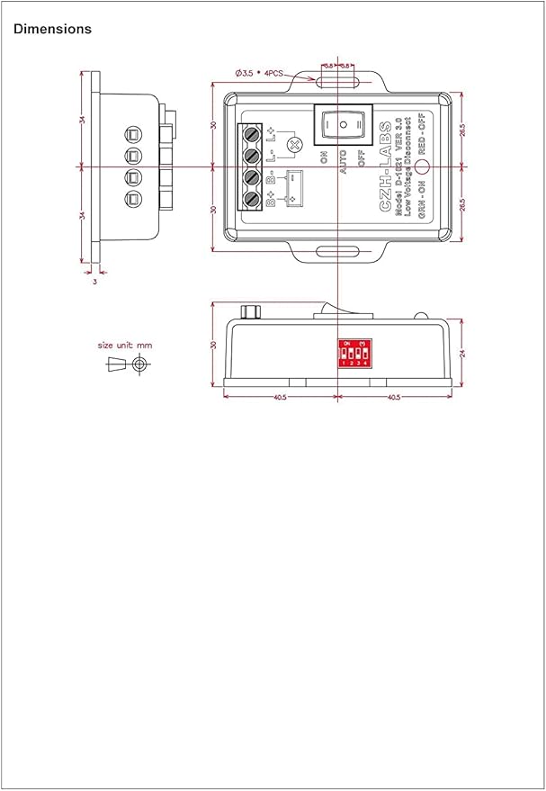 OONO 18V/ 30Amp LVD Low Voltage Disconnect Module.