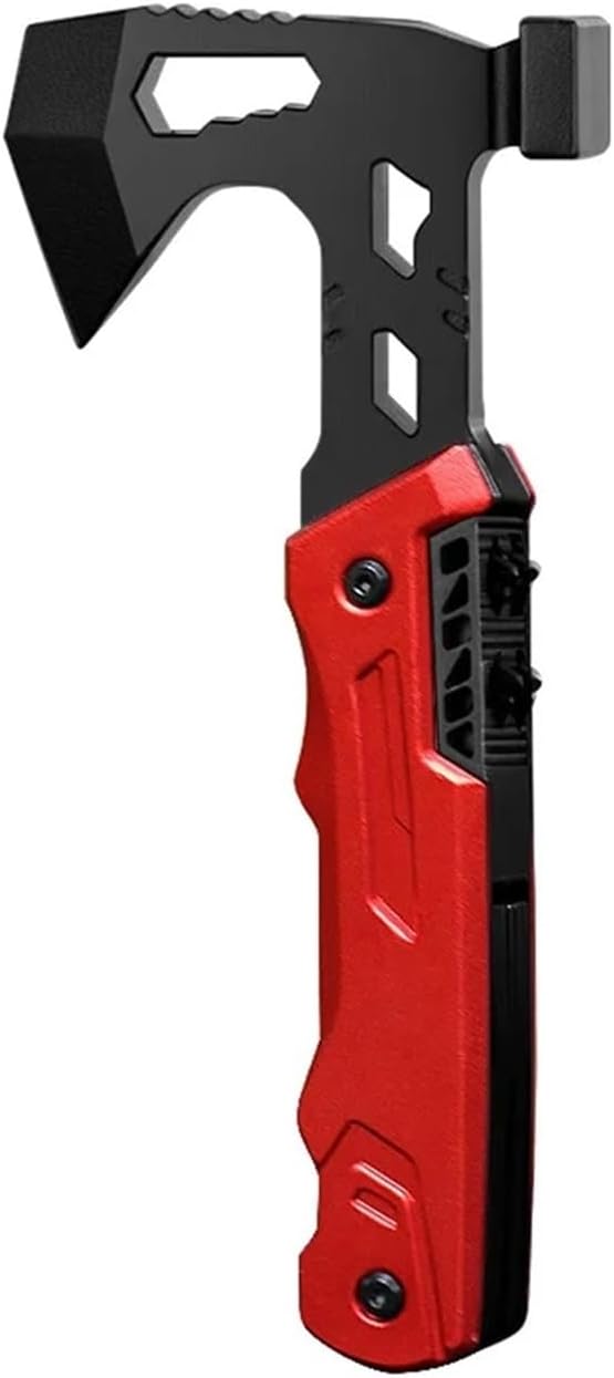 Multifunctional Axe Pliers Combination Knife Bit Outdoor Camping Bottle Opener Home Tool(Red)