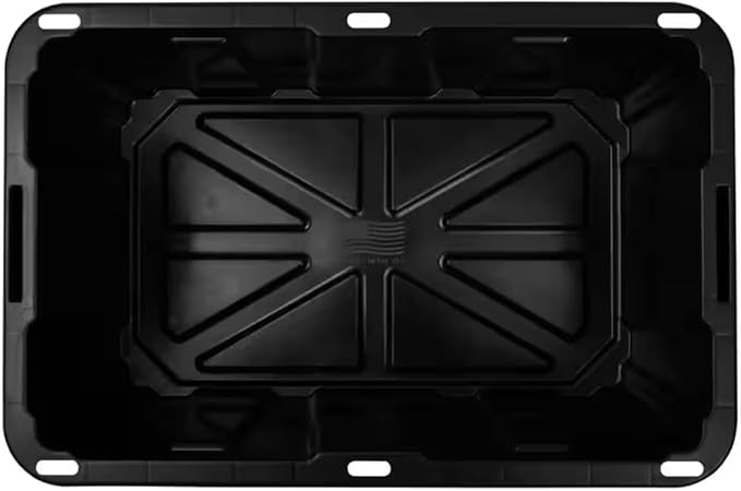 17-Gallon Tough Storage Tote in Black with Yellow Lid OG60537