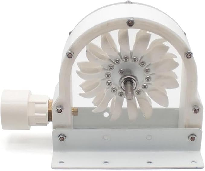 100-300W 1PC Hydraulic Generator High-Efficiency Pelton Turbine Portable Water Flow Generator Impact Water Runner Bucket Wheel DIY Hydroelectric Power Station(With pipe)