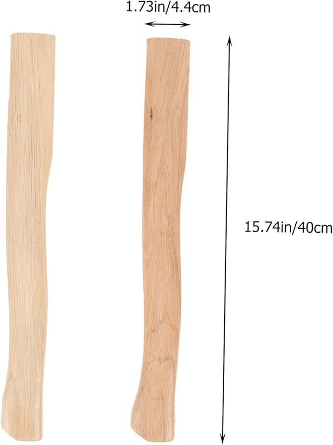 Hemobllo 2Pcs Wooden Replacement Hatchet Handle Ergonomic Grip for Camp Axe Wooden Fitting for Craftsman and Carpenter Use Easy DIY Replacement
