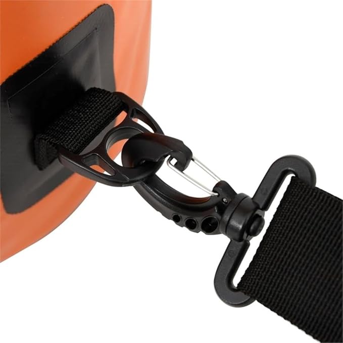 Pemberly Row Lightweight Durable PVC Dry Bag 7.9 gal Capacity Waterproof with Zipper Orange Finish Adjustable Shoulder Straps Foldable Design for Boating Surfing Outdoor Travel
