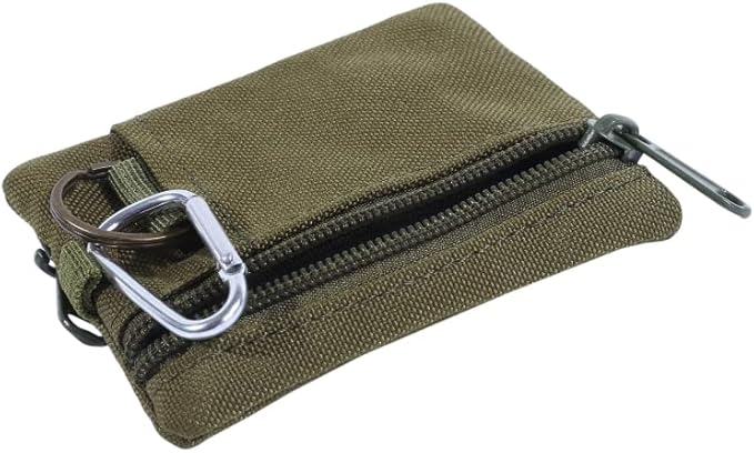 BYERZ Tactical Wallet EDC Molle Pouch Portable Key Card Case Outdoor Sports Coin Purse Hunting Bag Zipper Pack Multifunctional Bag New (Size : Green)