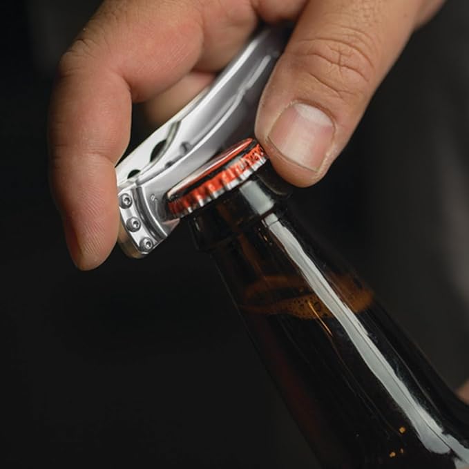 LEATHERMAN Skeletool KBX Pocket Multitool with Knife and Bottle Opener Stainless Steel