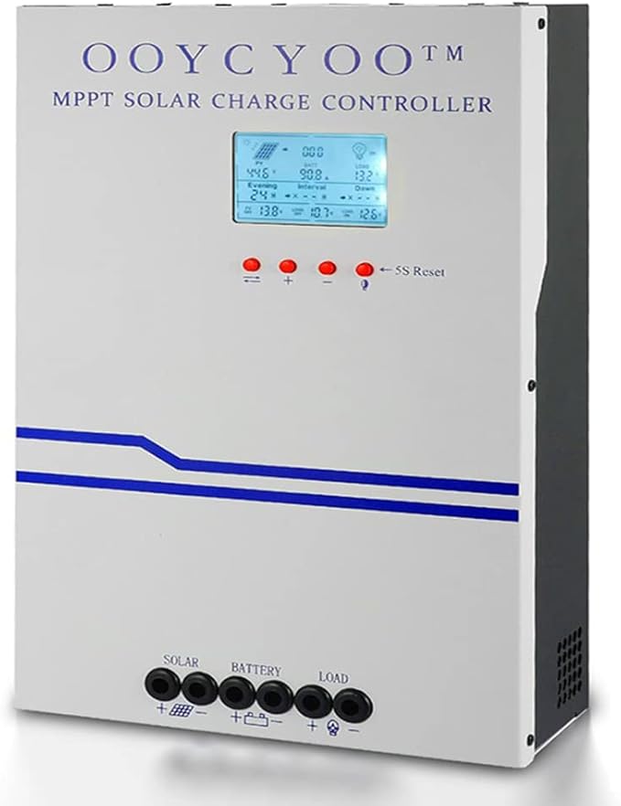 100 Amp MPPT Charge Controller MPPT 12V 24V 36V 48V Auto 100amp Solar Charge Regulator Max 150V w/LCD Display Work with AGM Gel Flooded and Lithium Max Input Power 5000W