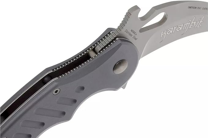 Fox Knives 478 Karambit Emerson Wave Folding Pocket Knife - N690Co Stainless Steel Blade Bead Blasted Finish - Black Idroglider Reversible Pocket Clip - Liner Lock Folder