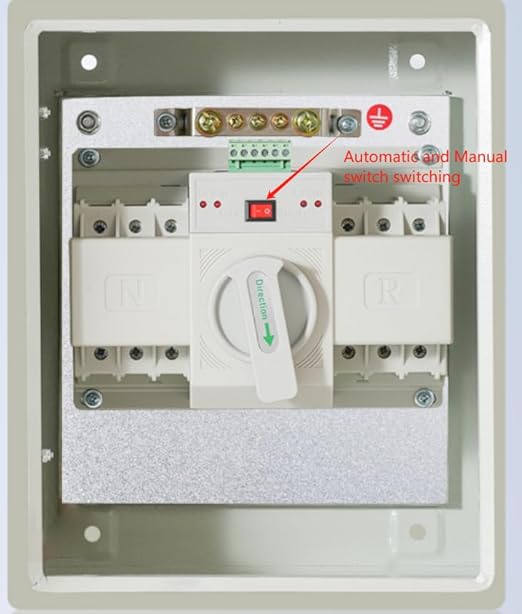 Automatic Transfer Switch 125-Amp for Generator Dual Power Transfer Panel 3P 120/240V with Manual &amp Automatic Modes - Seamless Power Switching Solution
