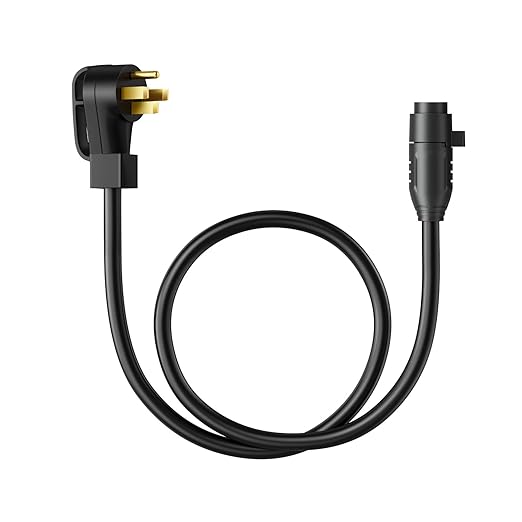 BLUETTI 50A AC Charging Cable Used to Charge Solar Generator Apex 300 from Sub Panel/RV/Generator