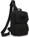 MiOYOOW Tactical Sling Bag Multi Functional Molle Chest Packs Large Storage Crossbody Backpack with Detachable Shoulder Strap for Climbing Cycling Hiking
