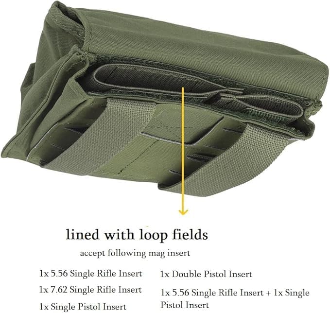Tactical Molle GP Pouch9MM/5.56 Mag PouchMilitary Utility Waist Bag for Belt Vest