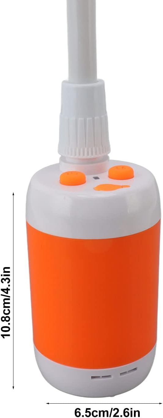Gavigain Portable Outdoor Shower Electric Shower Outdoor Shower Pump Stainless Steel PVC 3 Gear Electric Camping Shower Pump for Hiking Backpacking Camping Travel Beach Pet (Orange White)