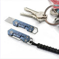 VLKN Micro Titanium Folding Knife - Ultra-Lightweight Compact EDC Utility Knife with Grade 5 Titanium Handle &amp AUS-8 Stainless Steel Blade (Blue)