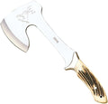 Joker Hunting Axe Cazador Stainless Steel Ferrule Blade of 8.27 inches with Brown Leather Sheath Tool for Fishing Hunting Camping and Hiking (Deer Antler)
