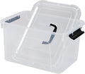 10 L Clear Plastic Storage Bin with Handle Latching Storage Box Bin with Lid 1 Packs