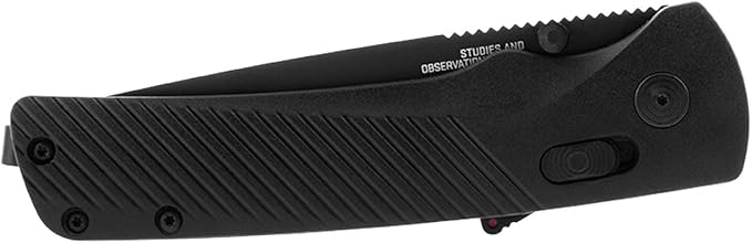 SOG Flash AT Daily Carry Ambidextrous Straight Pocket Folding Knives Ergonomic Handle &amp Deep-Carry Clip D2 Steel Blade