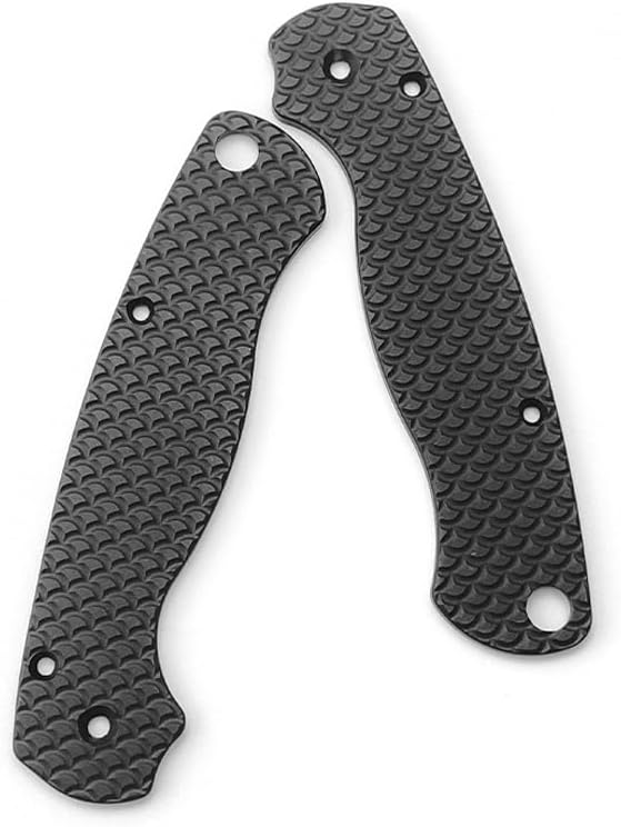 1 Pair CNC Anodized Aluminum Alloy Scales Replacement Fits for C81 Paramilitary 2(Black)