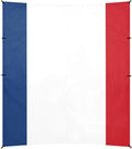 France Flag Foldable Beach Canopy UPF50 Easy Setup Shade Sun Shelter with Sandbags Sand Shovel Poles for Camping Picnics Backyard