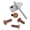 4 Pieces M3 Thread Titanium Screws with 1Set Screw Removal Tool Fit for Scales Handle Fastening