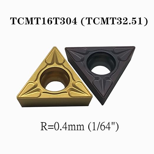 21pcs TCMT32.51 TCMT16T304 Carbide Turning Inserts Replacement Inserts for Lather Tool Holder with M4x10 Alloy Steel Hex Screws and T15 Wrench for Stainless Steel and Steel