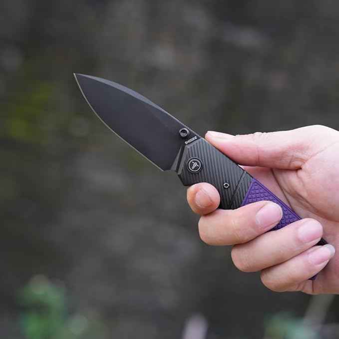 SH00Z1Z Pocket Folding Knife for Man 3.27 14C28N Steel Thumb stud knifeDrop PointPVD Blade with Reversible Clip for Camping &amp Outdoor.XUN125-PGB