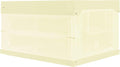 Collapsible Storage Container Stackable Plastic Box with Lid Transparent. (Yellow Pastel)