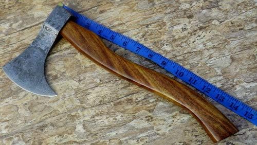 Axe Damascus Steel 15 Rose Wood Handle Axe/Hand Forged Woodsman Axe