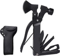 Multifunctional Axe Life Hammer Broken Window Hammer Outdoor Camping Ground Hammer Suitable for Camping Survival Hiking Fishing (Black)
