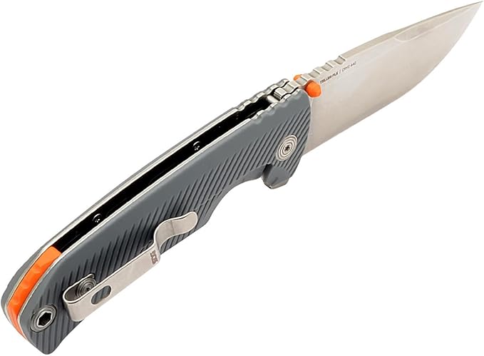 SOG Tellus FLK Daily Outdoor Full-Sized Frame Lock Folding Knives | GRN Handle | CRYO 440C Stainless Steel Blade | Reversible Pocket Clip