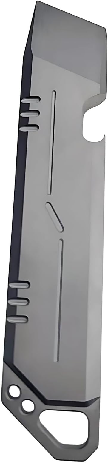 Keychain Prybar Tc4 Titanium Alloy Outdoor Multitool 4.09 in / 10.4 Cm Grey Bottle Opener Flathead for Everyday Camping Hiking Emergency Use
