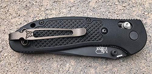 Dark Bronze Titanium Deep Carry Pocket Clip Made For Benchmade North Fork Grizzly Creek Crooked River and Griptilian Knife