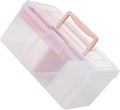 STOBAZA Storage Organizer Box Student Desk Organizer Large Capacity Lid Storage for Cotton Pads Hairpins Lipstick