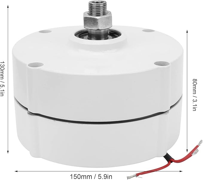 400W Three-Phase alternator Rare earth NdFeB Permanent Magnet Electric Motor Generator DIY AC Alternator AVAN?400w Permanent Magnet Motor ((With Rectifier 12V)