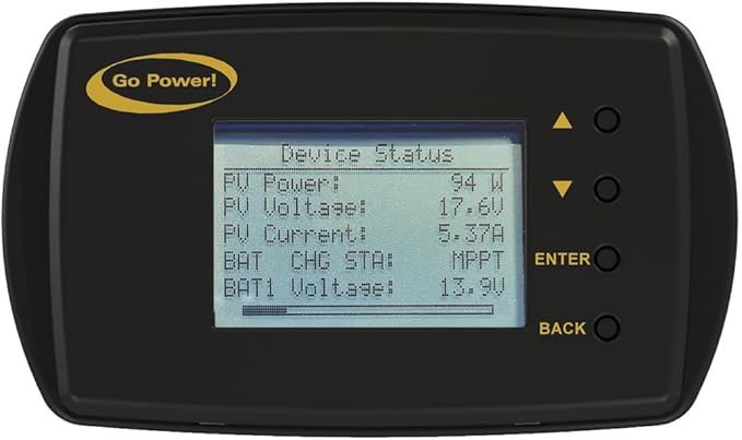Go Power! 82959 GP-RVC-R Bluetooth Enabled MPPT Remote