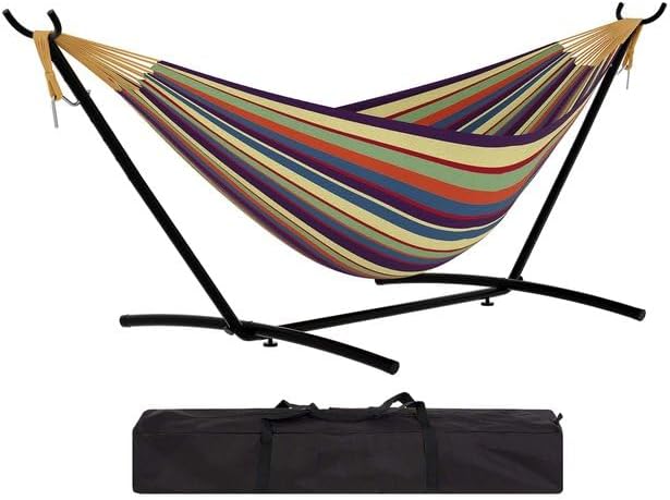 GarveeHome Hanging Hammock Chair for Indoor Outdoor - Comfortable Breathable Swing Seat Chair (Cotton or Polyester) Includes Carrying BagYellow