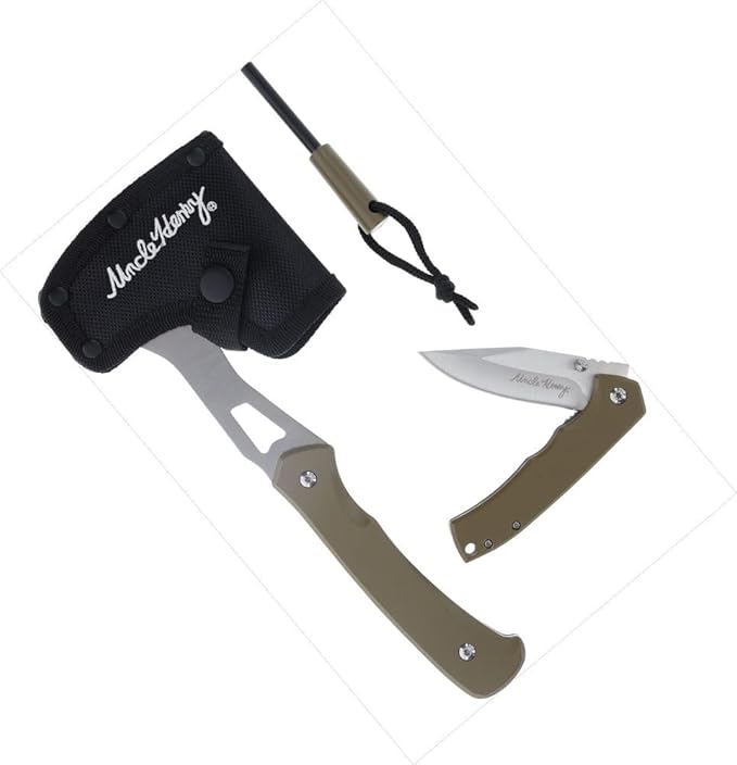 Uncle Henry Schrade Axe/Folder Combo W/Fire Starter