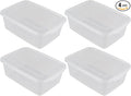 4 Pack Clear 6.2L Plastic Storage Bin Dough Proofing Food Safe Storage Container Box with Lids BPA Free