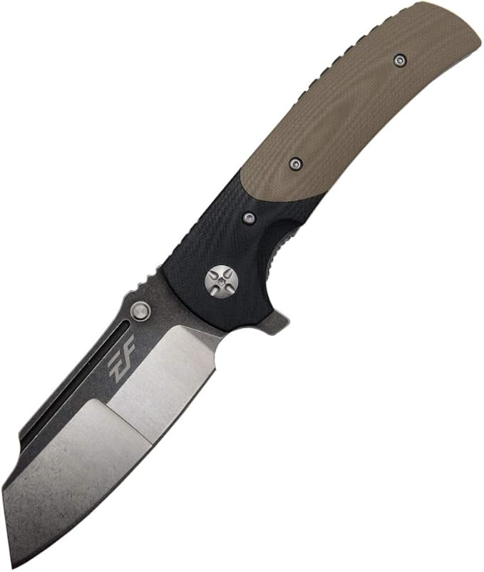 Eafengrow EF69 Pocket EDC Knife with ClipFlipper Folding Knife for Camping Survival and Outdoor Activities Liner Lock. (EF69-desert)