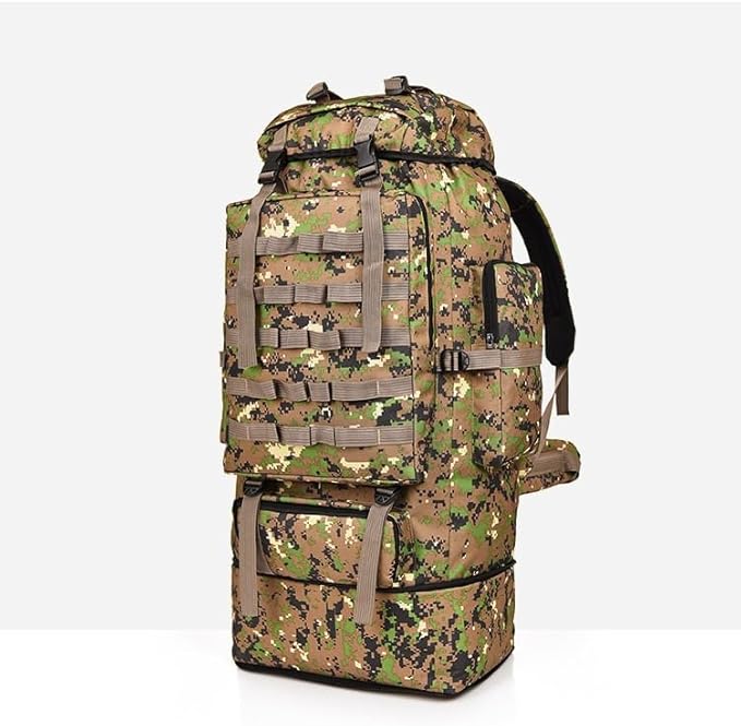 Tactical Backpack Military Molle Hiking 36-55L Camouflage Mountaineering Bag Tactical Hiking Bag Cycling Jungle Camouflage