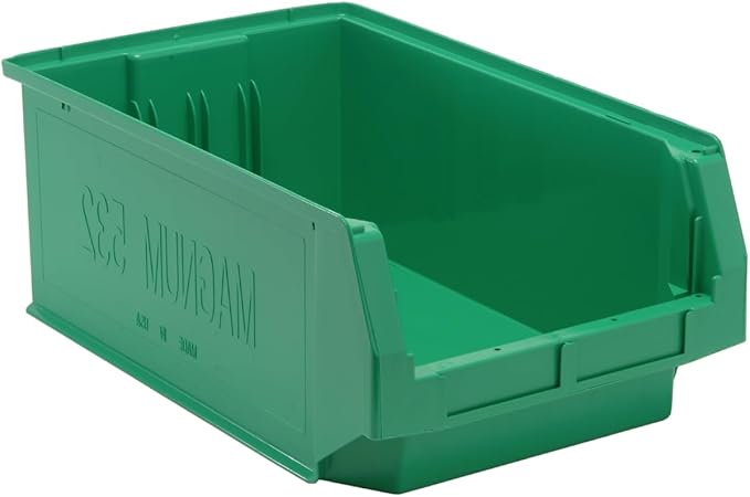 Quantum Storage Systems Quantum Storage QMS532GN 6-Pack Magnum Heavy Duty Plastic Storage Bin 19-3/4 x 12-3/8 x 7-7/8  Green
