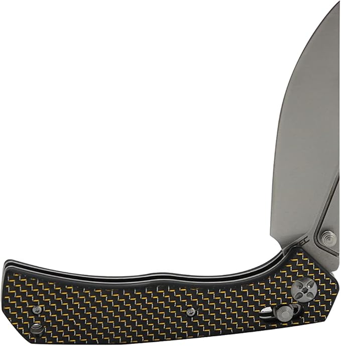 S-TEC Axel Lock EDC Folding Pocket Knife with Carbon Fiber Handle &amp D2 Steel Blade - Series 2 (TS023)