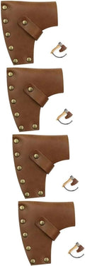 Mipcase 4pcs Leather Hatchet Blade Protector Splitting Axe Cover Portable Camping Axe Sleeve