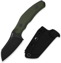 Kizer Bulldog Fix Fixed Blade Knife 2.97 Sheepsfoot 14C28N Blade Hunting Knife with Sheath Olive Green G10 One-Piece Handle EDC Camping Knives for Outdoor Survival 1116M1