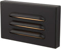 WAC Landscape Lighting 5in 12V LED Horizontal Louvered Surface Mounted Indoor or Outdoor Step Light and Wall Light 2700K Warm Built-in LED in Bronze