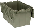 FSE 373-QDC2717-12 Distribution Containers attached lid heavy-duty 27-5/16L x 16-9/16W x 12-1/2H gray Made in USA