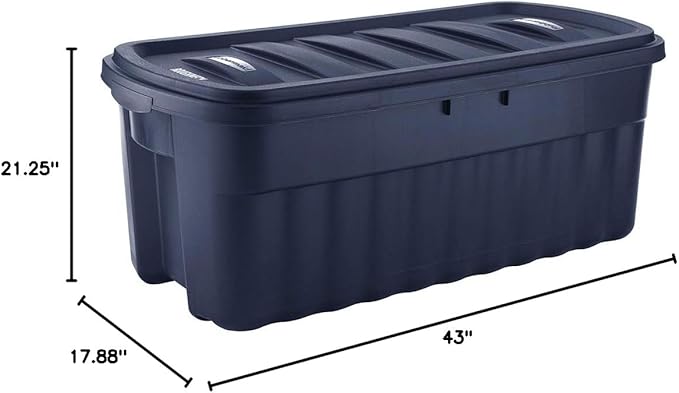 Rubbermaid 50 Gallon Roughneck️ Storage Tote Durable Reusable Plastic Storage Bin