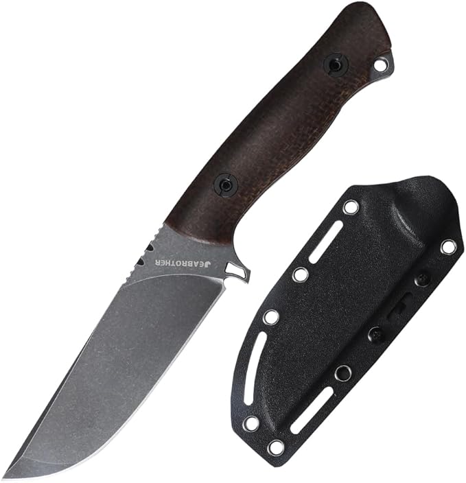 Fixed Blade Fishing Knife - Ideal Outdoor Knife 14C28N Steel - Camping - Hand Tools (B)