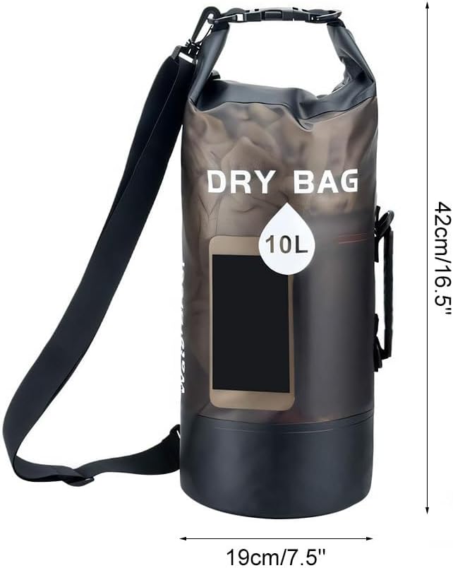 MiOYOOW Dry Bag 10/20L Waterproof Dry Backpack Portable Roll Top Sack Bags for Kayaking Boating Canoeing Camping Swimming