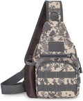 Sling Crossbody Backpack with Water Bottle Holder Chest Shoulder Backpack Sports Bag Leisure Waterproof Oxford Cloth Water Bottle Cell Phone Bag for Outdoor Travel 08