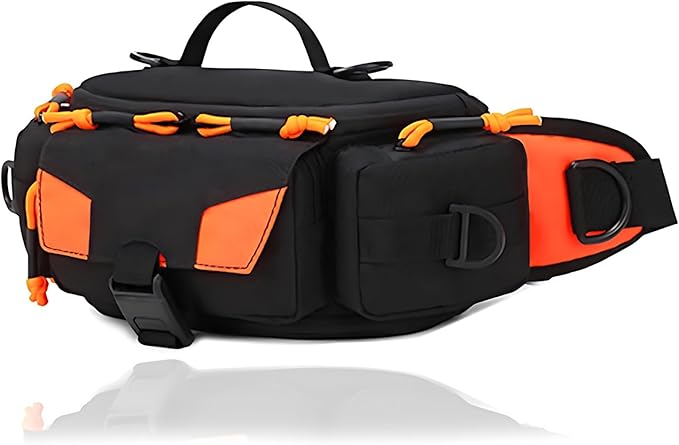 Large Capacity Multi-Pocket Fanny Pack Trendy Fashion Unisex Waist Bag Versatile Crossbody Bag for Men and Women Fits Phones Wallets and Essentials(Black)